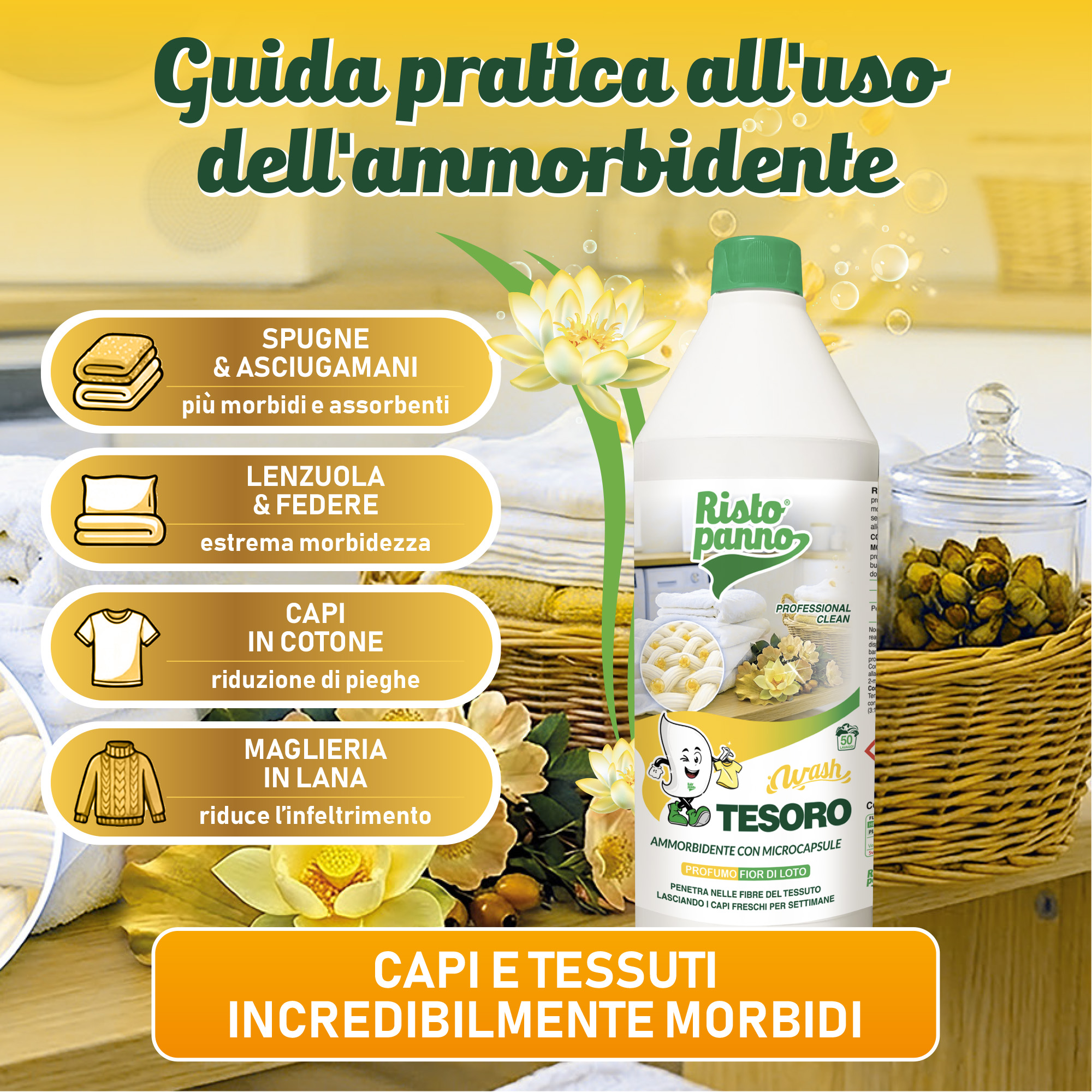 Wash Tesoro Fiori di Loto 1 Lt - immagine 2